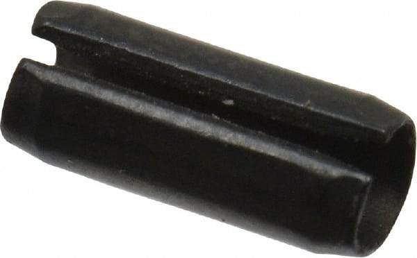 Value Collection - 2.5mm Diam x 6mm Long Slotted Spring Pin - Grade 1070-1080 Steel, Plain Finish - Exact Tool & Supply
