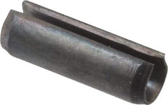 Value Collection - 2.5mm Diam x 8mm Long Slotted Spring Pin - Grade 1070-1080 Steel, Plain Finish - Exact Tool & Supply