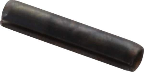 Value Collection - 2.5mm Diam x 12mm Long Slotted Spring Pin - Grade 1070-1080 Steel, Plain Finish - Exact Tool & Supply