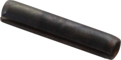 Value Collection - 2.5mm Diam x 12mm Long Slotted Spring Pin - Grade 1070-1080 Steel, Plain Finish - Exact Tool & Supply