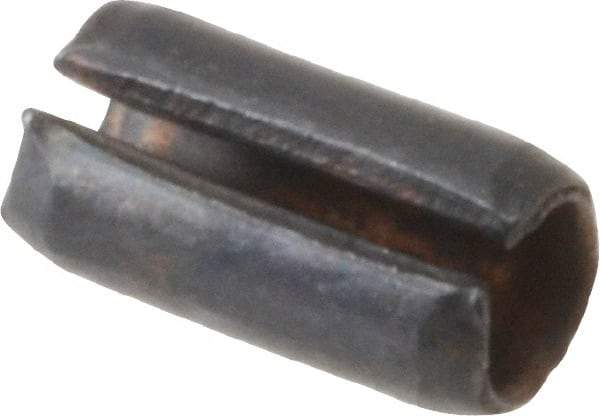 Value Collection - 3mm Diam x 6mm Long Slotted Spring Pin - Grade 1070-1080 Steel, Plain Finish - Exact Tool & Supply