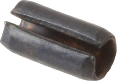 Value Collection - 3mm Diam x 6mm Long Slotted Spring Pin - Grade 1070-1080 Steel, Plain Finish - Exact Tool & Supply