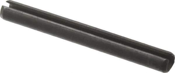 Value Collection - 3mm Diam x 26mm Long Slotted Spring Pin - Grade 1070-1080 Steel, Plain Finish - Exact Tool & Supply