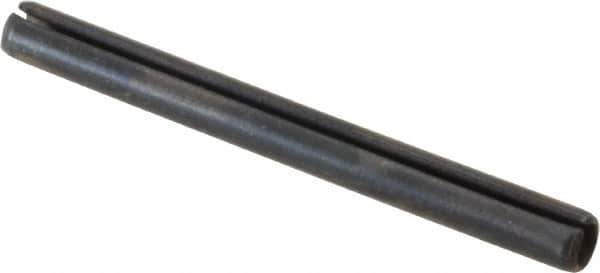 Value Collection - 3mm Diam x 32mm Long Slotted Spring Pin - Grade 1070-1080 Steel, Plain Finish - Exact Tool & Supply