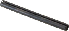 Value Collection - 3mm Diam x 32mm Long Slotted Spring Pin - Grade 1070-1080 Steel, Plain Finish - Exact Tool & Supply