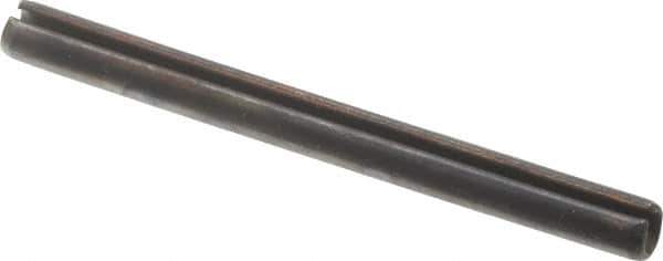 Value Collection - 3mm Diam x 35mm Long Slotted Spring Pin - Grade 1070-1080 Steel, Plain Finish - Exact Tool & Supply