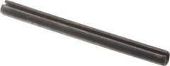 Value Collection - 3mm Diam x 35mm Long Slotted Spring Pin - Grade 1070-1080 Steel, Plain Finish - Exact Tool & Supply