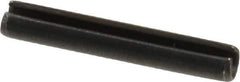 Value Collection - 3.5mm Diam x 24mm Long Slotted Spring Pin - Grade 1070-1080 Steel, Plain Finish - Exact Tool & Supply