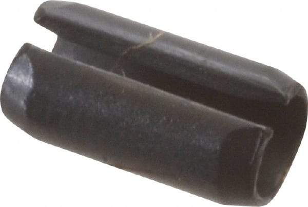Value Collection - 4mm Diam x 8mm Long Slotted Spring Pin - Grade 1070-1080 Steel, Plain Finish - Exact Tool & Supply