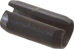 Value Collection - 4mm Diam x 8mm Long Slotted Spring Pin - Grade 1070-1080 Steel, Plain Finish - Exact Tool & Supply
