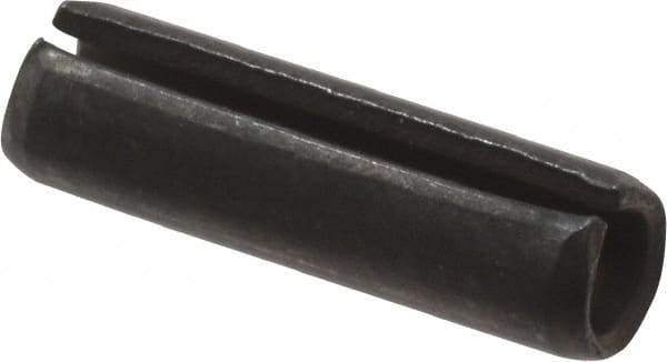 Value Collection - 4mm Diam x 14mm Long Slotted Spring Pin - Grade 1070-1080 Steel, Plain Finish - Exact Tool & Supply