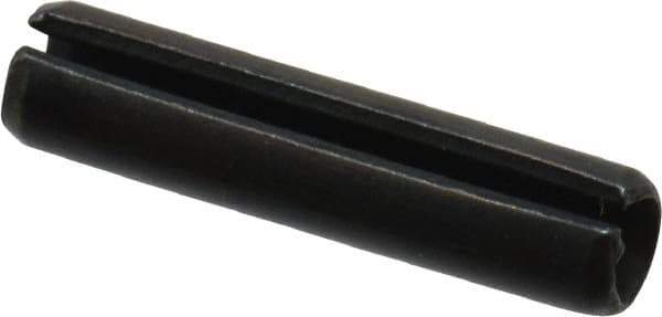 Value Collection - 4mm Diam x 18mm Long Slotted Spring Pin - Grade 1070-1080 Steel, Plain Finish - Exact Tool & Supply