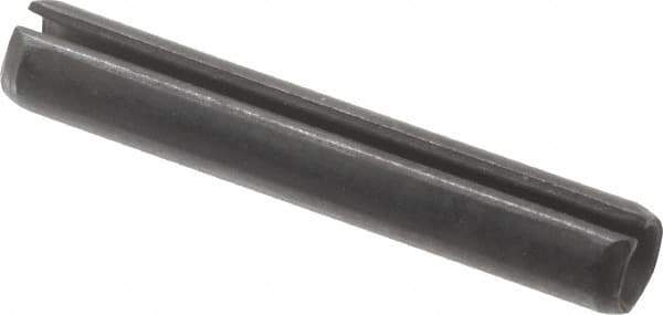 Value Collection - 4mm Diam x 26mm Long Slotted Spring Pin - Grade 1070-1080 Steel, Plain Finish - Exact Tool & Supply