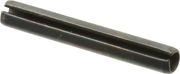 Value Collection - 4mm Diam x 28mm Long Slotted Spring Pin - Grade 1070-1080 Steel, Plain Finish - Exact Tool & Supply