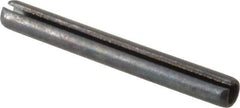 Value Collection - 4mm Diam x 35mm Long Slotted Spring Pin - Grade 1070-1080 Steel, Plain Finish - Exact Tool & Supply