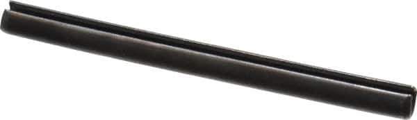 Value Collection - 4mm Diam x 50mm Long Slotted Spring Pin - Grade 1070-1080 Steel, Plain Finish - Exact Tool & Supply