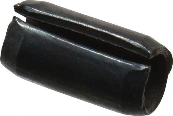 Value Collection - 5mm Diam x 10mm Long Slotted Spring Pin - Grade 1070-1080 Steel, Plain Finish - Exact Tool & Supply