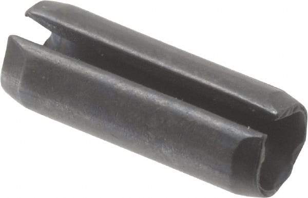 Value Collection - 5mm Diam x 14mm Long Slotted Spring Pin - Grade 1070-1080 Steel, Plain Finish - Exact Tool & Supply