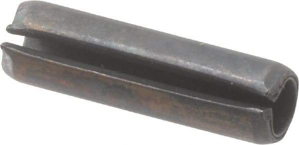 Value Collection - 5mm Diam x 18mm Long Slotted Spring Pin - Grade 1070-1080 Steel, Plain Finish - Exact Tool & Supply