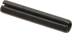 Value Collection - 5mm Diam x 28mm Long Slotted Spring Pin - Grade 1070-1080 Steel, Plain Finish - Exact Tool & Supply