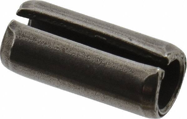 Value Collection - 6mm Diam x 14mm Long Slotted Spring Pin - Grade 1070-1080 Steel, Plain Finish - Exact Tool & Supply