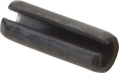 Value Collection - 6mm Diam x 18mm Long Slotted Spring Pin - Grade 1070-1080 Steel, Plain Finish - Exact Tool & Supply