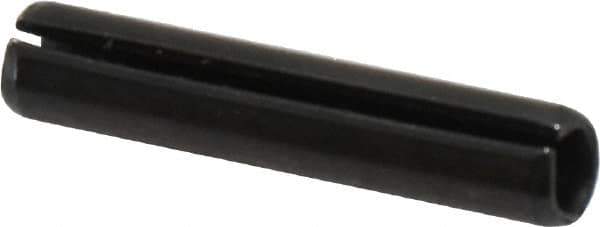 Value Collection - 6mm Diam x 30mm Long Slotted Spring Pin - Grade 1070-1080 Steel, Plain Finish - Exact Tool & Supply