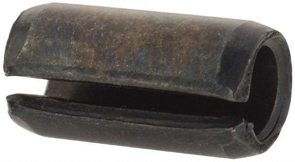 Value Collection - 8mm Diam x 16mm Long Slotted Spring Pin - Grade 1070-1080 Steel, Plain Finish - Exact Tool & Supply