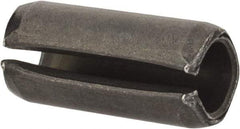 Value Collection - 8mm Diam x 18mm Long Slotted Spring Pin - Grade 1070-1080 Steel, Plain Finish - Exact Tool & Supply