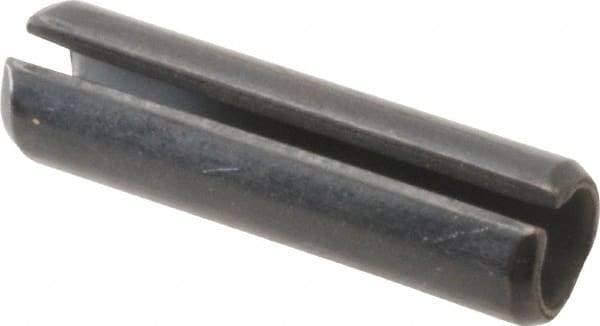 Value Collection - 8mm Diam x 30mm Long Slotted Spring Pin - Grade 1070-1080 Steel, Plain Finish - Exact Tool & Supply