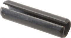 Value Collection - 8mm Diam x 30mm Long Slotted Spring Pin - Grade 1070-1080 Steel, Plain Finish - Exact Tool & Supply