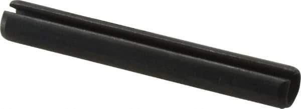 Value Collection - 8mm Diam x 60mm Long Slotted Spring Pin - Grade 1070-1080 Steel, Plain Finish - Exact Tool & Supply