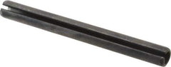 Value Collection - 8mm Diam x 80mm Long Slotted Spring Pin - Grade 1070-1080 Steel, Plain Finish - Exact Tool & Supply