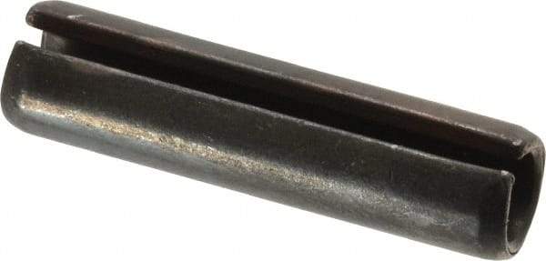 Value Collection - 10mm Diam x 40mm Long Slotted Spring Pin - Grade 1070-1080 Steel, Plain Finish - Exact Tool & Supply