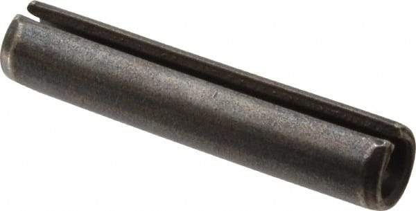Value Collection - 10mm Diam x 50mm Long Slotted Spring Pin - Grade 1070-1080 Steel, Plain Finish - Exact Tool & Supply