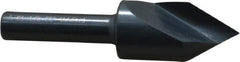 M.A. Ford - 1/2" Head Diam, 1/4" Shank Diam, 1 Flute 60° High Speed Steel Countersink - Bright Finish, 2" OAL, 0.06" Nose Diam, Single End, Straight Shank, Right Hand Cut - Exact Tool & Supply