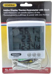 General - 23 to 122°F, 20 to 99% Humidity Range, Thermo-Hygrometer - 6% Relative Humidity Accuracy - Exact Tool & Supply