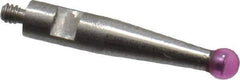 SPI - 2mm Ball Diam, Ruby, Ball Test Indicator Contact Point - 1/2" Contact Point Length, Use with Brown & Sharpe Test Indicators - Exact Tool & Supply