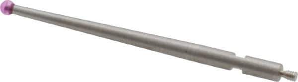 SPI - 2mm Ball Diam, Ruby, Ball Test Indicator Contact Point - 1-7/16" Contact Point Length, Use with Brown & Sharpe Test Indicators - Exact Tool & Supply