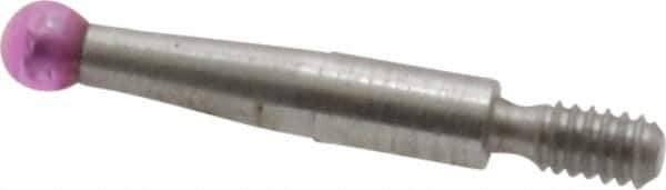 SPI - 2mm Ball Diam, Ruby, Ball Test Indicator Contact Point - 3/8" Contact Point Length, Use with Peacock Test Indicators - Exact Tool & Supply