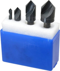 M.A. Ford - 4 Piece, 1/4 to 1" Head Diam, 82° Included Angle, Single End Countersink Set - Exact Tool & Supply