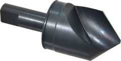 M.A. Ford - 1-1/4" Head Diam, 1/2" Shank Diam, 1 Flute 90° High Speed Steel Countersink - Bright Finish, 3" OAL, 0.12" Nose Diam, Single End, Straight Shank, Right Hand Cut - Exact Tool & Supply