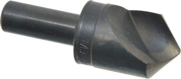 M.A. Ford - 1" Head Diam, 1/2" Shank Diam, 1 Flute 100° High Speed Steel Countersink - Bright Finish, 2-3/4" OAL, 0.12" Nose Diam, Single End, Straight Shank, Right Hand Cut - Exact Tool & Supply