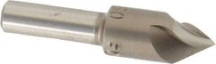 M.A. Ford - 3/8" Head Diam, 1/4" Shank Diam, 3 Flute 60° High Speed Steel Countersink - Bright Finish, 1-5/8" OAL, 0.11" Nose Diam, Single End, Straight Shank, Right Hand Cut - Exact Tool & Supply