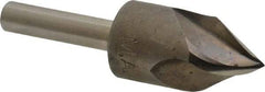 M.A. Ford - 5/8" Head Diam, 1/4" Shank Diam, 3 Flute 60° High Speed Steel Countersink - Bright Finish, 2-1/4" OAL, 0.19" Nose Diam, Single End, Straight Shank, Right Hand Cut - Exact Tool & Supply