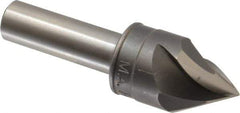 M.A. Ford - 7/8" Head Diam, 1/2" Shank Diam, 3 Flute 60° High Speed Steel Countersink - Bright Finish, 3" OAL, 0.26" Nose Diam, Single End, Straight Shank, Right Hand Cut - Exact Tool & Supply