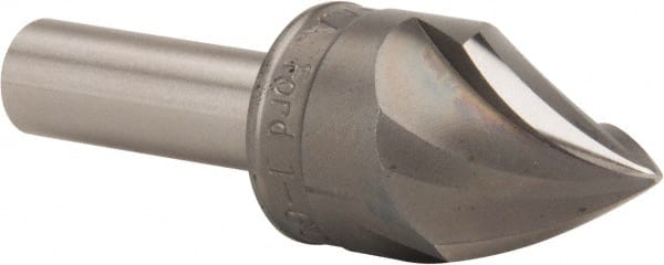M.A. Ford - 1" Head Diam, 1/2" Shank Diam, 3 Flute 60° High Speed Steel Countersink - Exact Tool & Supply