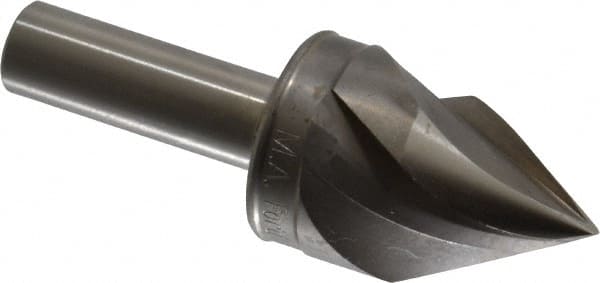 M.A. Ford - 1-1/8" Head Diam, 1/2" Shank Diam, 3 Flute 60° High Speed Steel Countersink - Exact Tool & Supply
