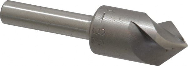 M.A. Ford - 1/2" Head Diam, 1/4" Shank Diam, 3 Flute 82° High Speed Steel Countersink - Exact Tool & Supply