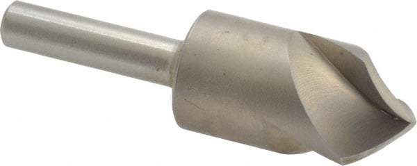 M.A. Ford - 5/8" Head Diam, 1/4" Shank Diam, 3 Flute 90° High Speed Steel Countersink - Bright Finish, 2-1/4" OAL, 0.19" Nose Diam, Single End, Straight Shank, Right Hand Cut - Exact Tool & Supply